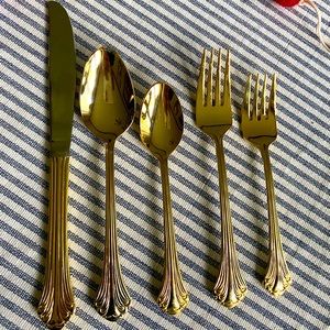 63 piece Gold Plated Silverware